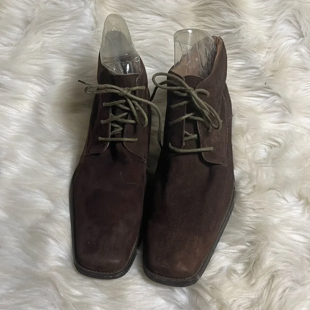 Fratelli Select leather Brown Suede high top lace up  Men’s shoes size 10M